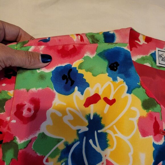 Evan Piccone Blazer Woman Large Crop Jacket Floral Watercolor Colorful Vibrant - Picture 6 of 10